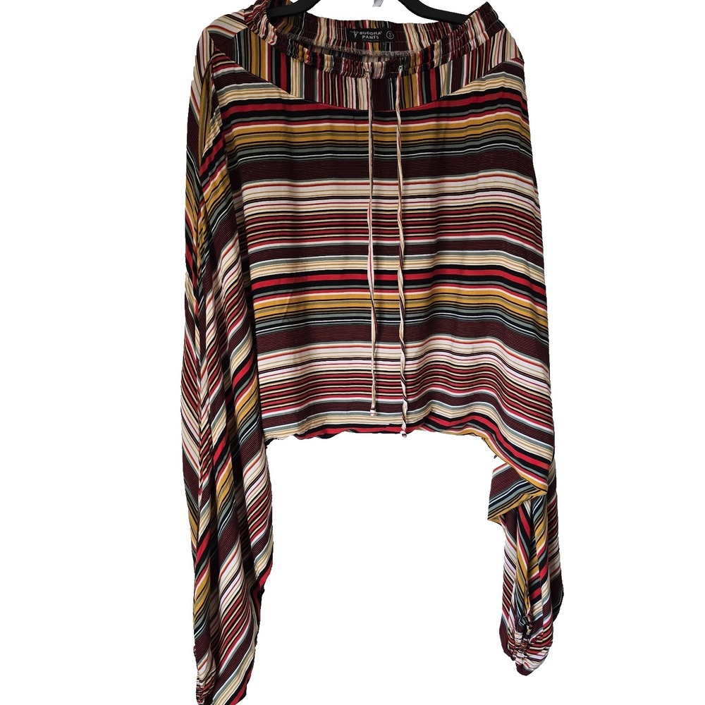 Buddha Pants Savannah Summer Sz S Multicolor 100% Cotton Harem Yoga Flowy Hippie